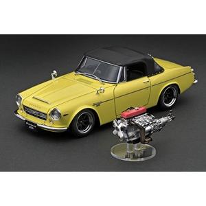 DATSUN Fairlady 2000 (SR311) Yellow With Engine (1/18 Scale