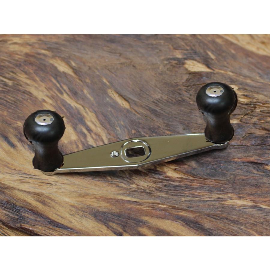 Avail★☆ABU★ピュアハンドルS 75mm クロム ハンドルセット★☆★ウッドノブ（縞黒檀） AvailABU☆ピュアハンドルS 75mm クロム ハンドルセットウッドノブ（