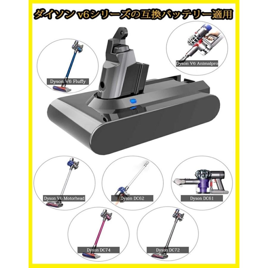 ダイソン Dyson 互換 バッテリー V6 21.6V 3.0Ah 大容量 壁掛け