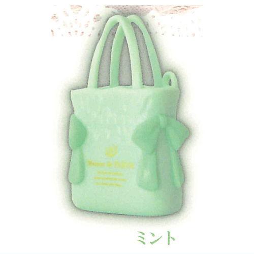 【ミント】Maison de FLUER ダブルリボンギャザートートバッグ ミニチュアチャーム Maison de FLEUR ダブルリボンギャザートートバッグ ミニチュア