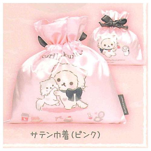 コリラックマキャット アソートコレクション [6.サテン巾着(ピンク