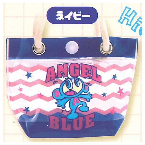 専用　ANGEL 透明バッグ ホワイト 紫 青 ANGEL BLUE エンジェルブルー ビニールバッグミニポーチ [5.ネイビー