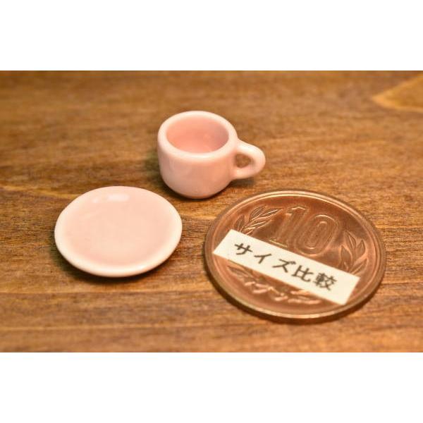 ミニチュア雑貨 ハンドメイド 陶器のカップ＆ソーサー ピンク [SM-CCSP153] [m-s][imp]【ネコポス配送対応】【C】｜toysanta｜03