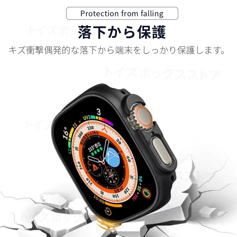 Apple Watch Ultra 2 Series 9 8 7 6 5 4用保護ケースカバー Watch SE 2 用40 41 44 45mm 49mm TPUソフトカバー クリアケースカバー 質感PCカバー バンパー｜toysboxstore｜07