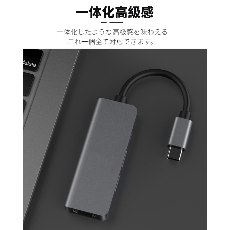 4in1 Type-C adapter Apple MacBook Air 13 Pro 14 15.3インチ用多機能