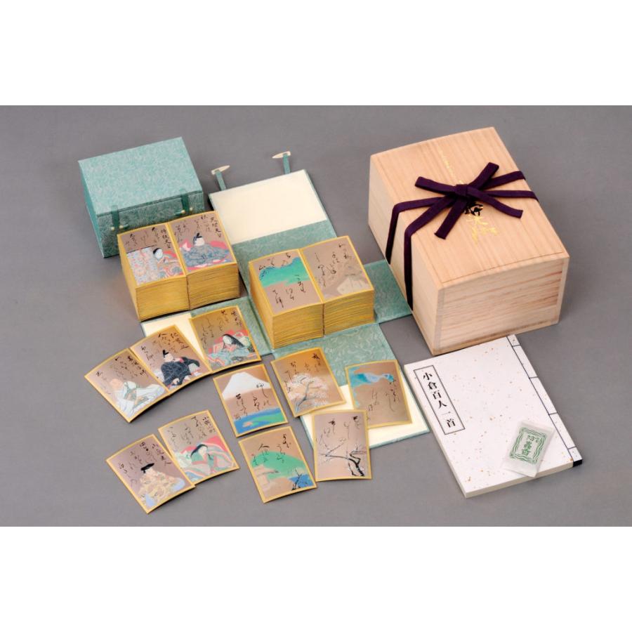 メーカー直送＞大石天狗堂 百人一首 光琳かるた 完全復刻版 金箔紙