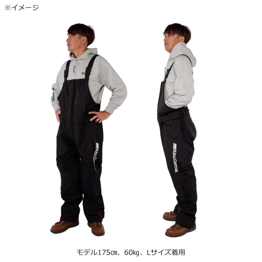 【Lサイズ】アブガルシア Abu Garcia レインウェア 上下セット 黒 Abu Garcia (アブガルシア) 3レイヤー ビブパンツ ブラックXL レイン