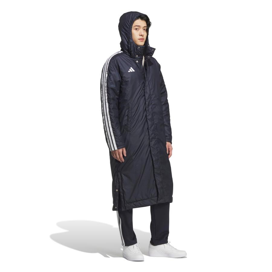 adidas(アディダス) コート マストハブ 3ストライプス ロングボアコート メンズ BW566 レジェンドインク/ホワイト (KA1303) 2L_1