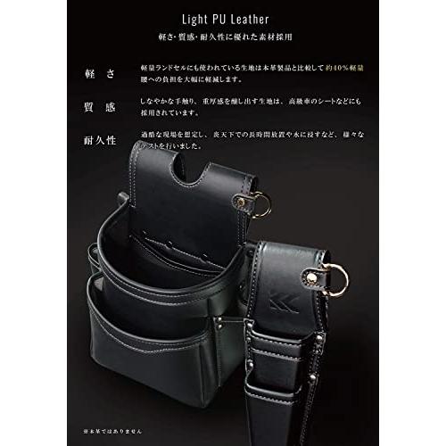 フジ矢 腰袋薄型2段 黒金 LIGHT PU LEATHER SERIES AB-32BG｜toysmkt｜03