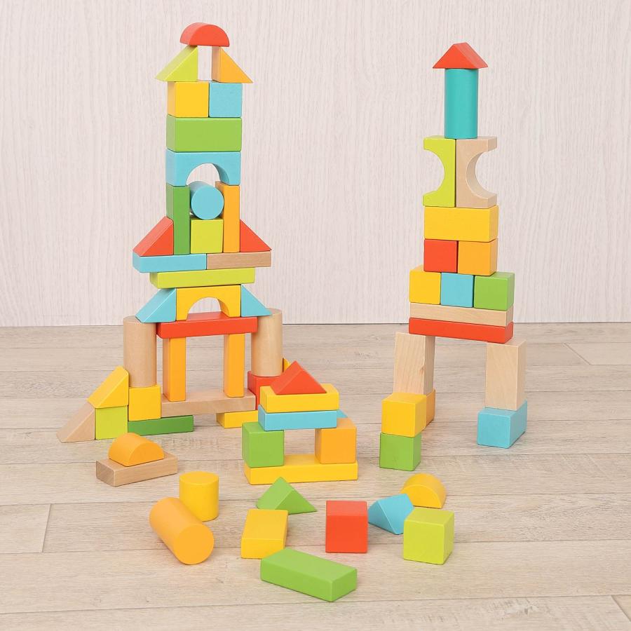 プレイポップ 木製 ブロックバケツ 100ピースセット トイザらス限定