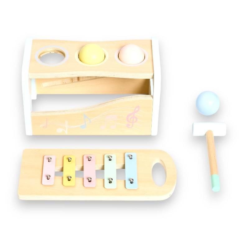 木製 たたいてころころ ハンマーボール＆鉄琴 トイザらス限定 1歳 2歳