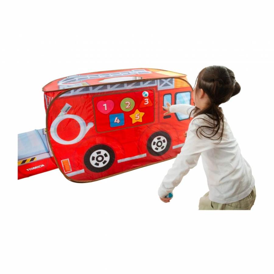 トミカ 消防車ボールテント 新品 トミカ 遊びも学びもたっぷり消防車 ボールテント トイザらス限定 3歳