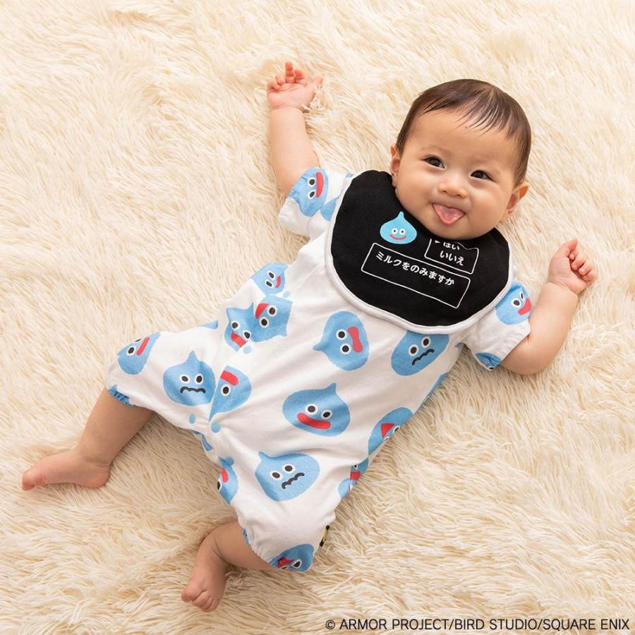 ドラクエベビー&キッズ　 スライム ぴぴぴ　Tシャツ 100cm ドラクエ』スライムのTシャツ、フィットオールの半袖バージョン