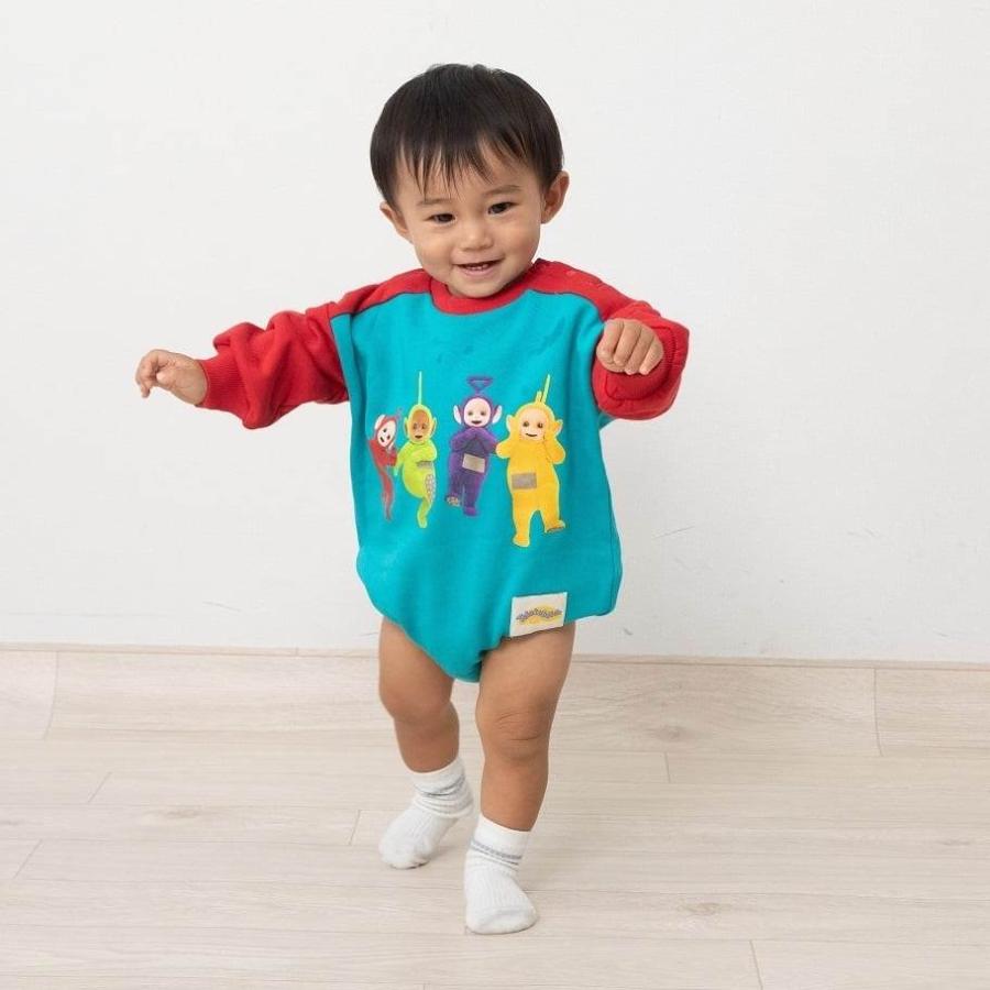 テレタビーズ】長袖ダルマボディスーツ ラグラン グリーン×80cm