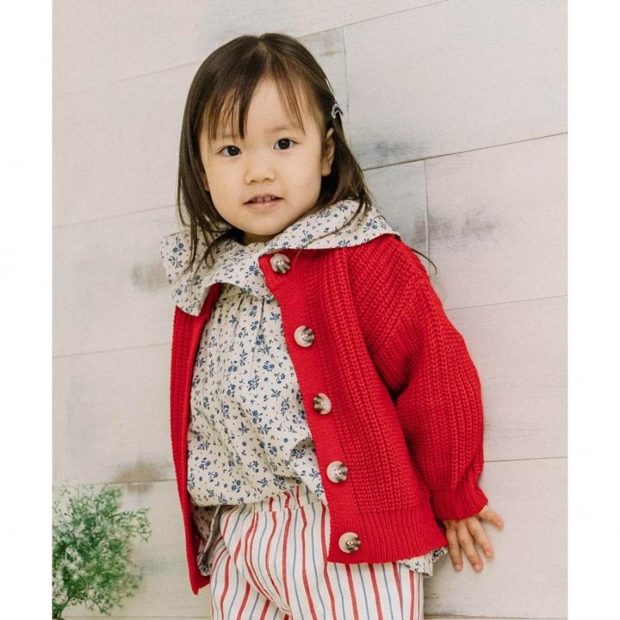 FirstCloset×mioさん】カーディガン レッド×95cm : トイザらス