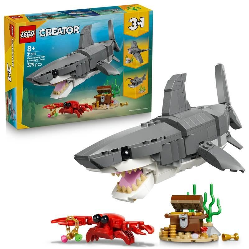 オンライン限定価格】レゴ LEGO クリエイター サメと宝箱 31381