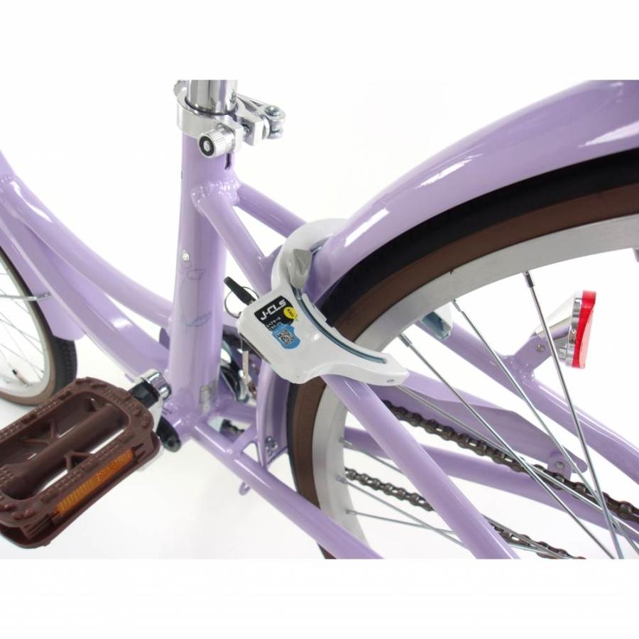 22インチ 身長120〜135cm 子供用自転車 アルミラ ライトパープル 7歳 8