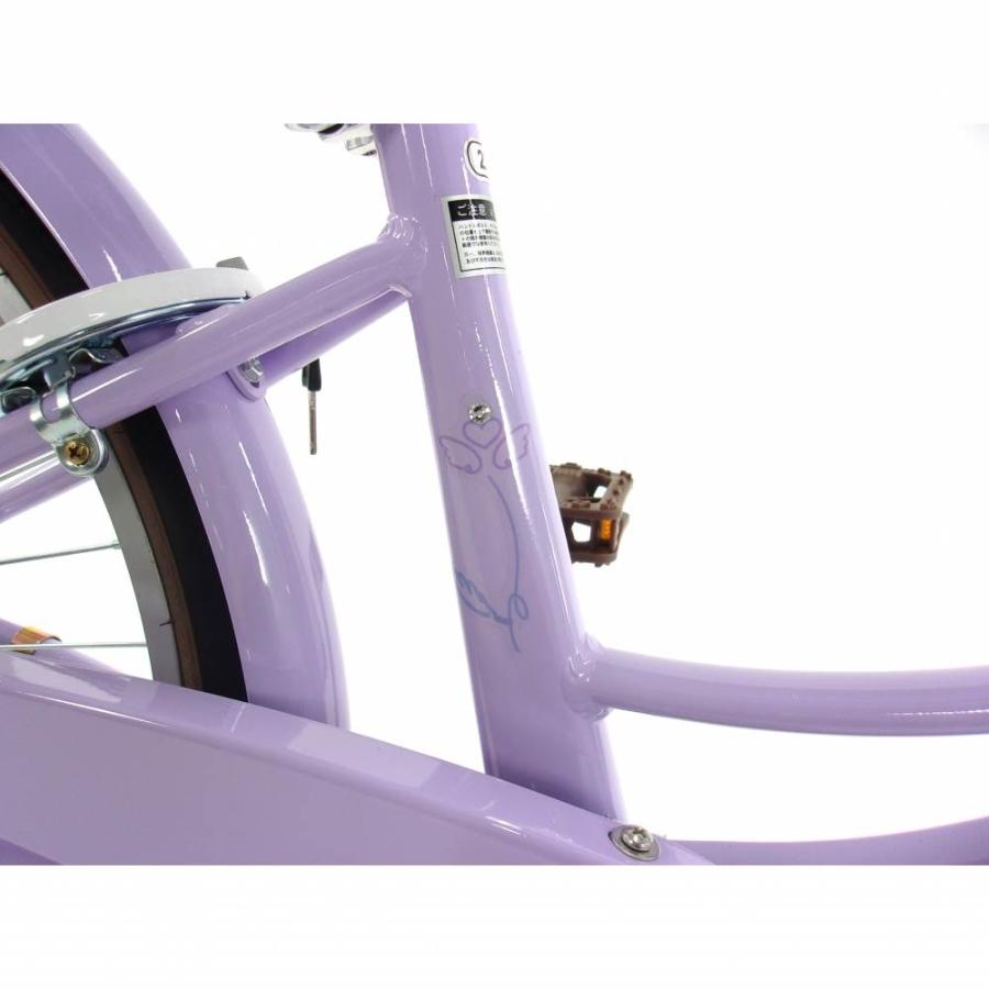 22インチ 身長120〜135cm 子供用自転車 アルミラ ライトパープル 7歳 8