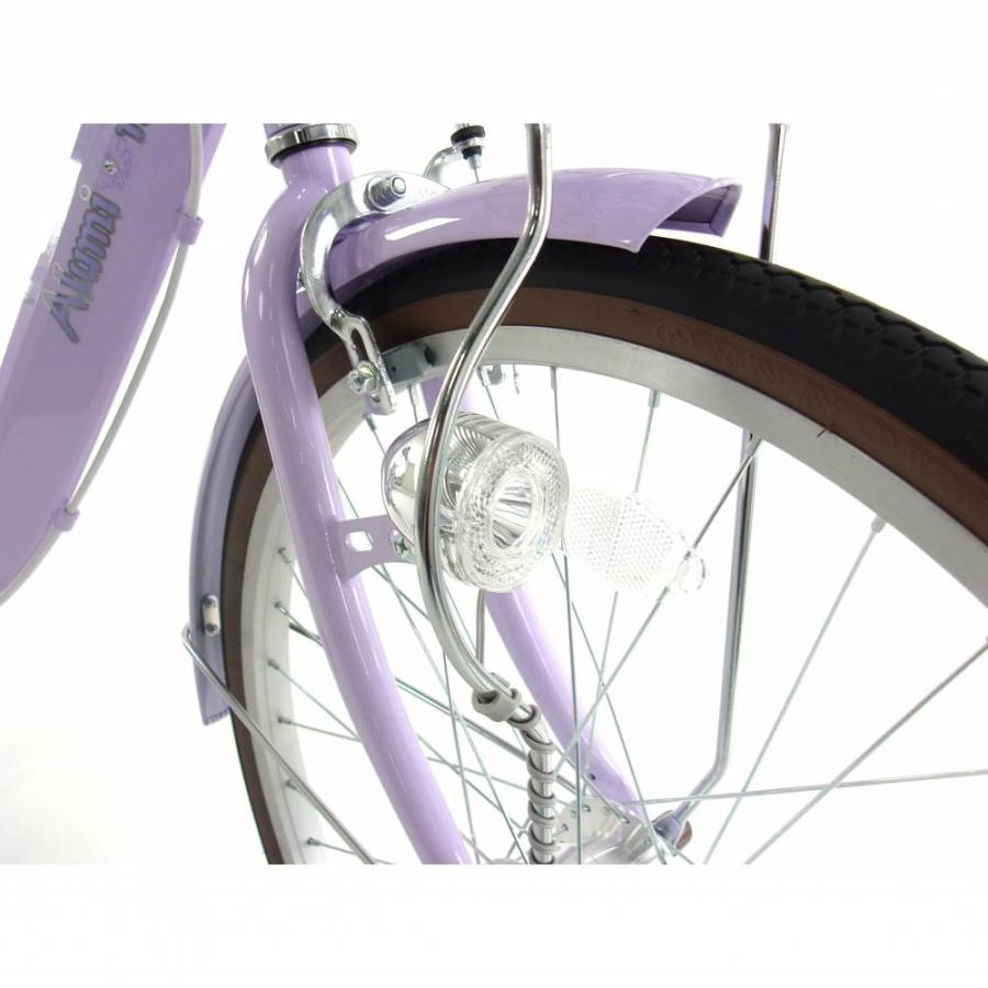 22インチ 身長120〜135cm 子供用自転車 アルミラ ライトパープル 7歳 8