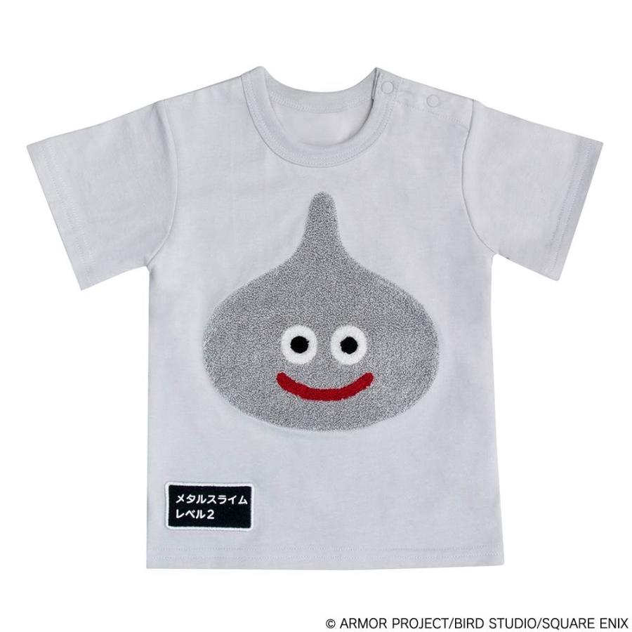 ドラクエベビー＆キッズ 半袖Tシャツ サガラ刺繍 メタルスライム
