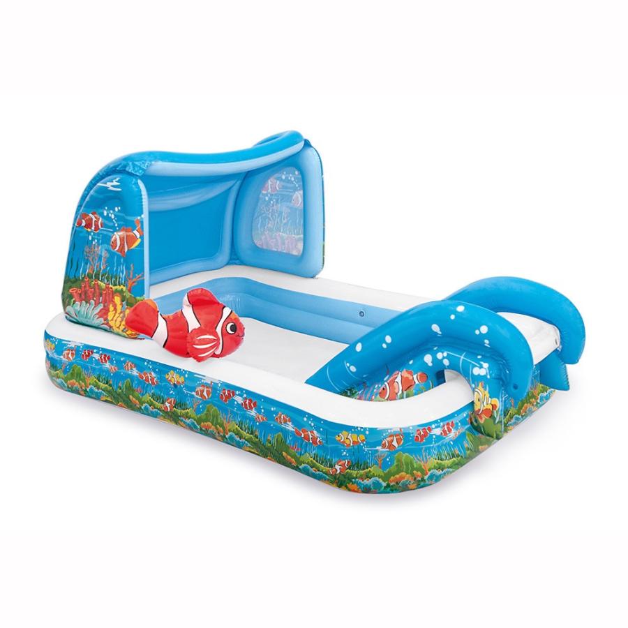 トイザらス限定 Intex クマノミ プレイセンタープール 226 145 104cm ビニールプール すべり台付きプール 送料無料 トイザらス ベビーザらスヤフー店 通販 Yahoo ショッピング
