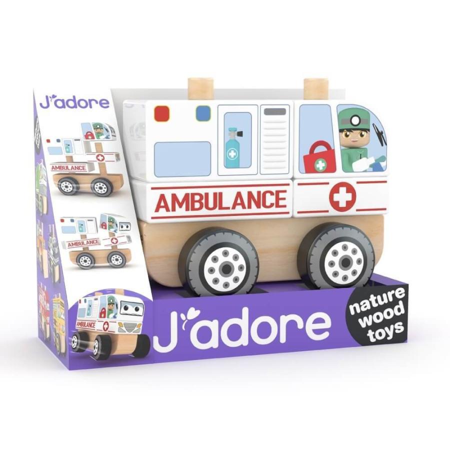 J Adore ジャドール 木製つみかさね 救急車 クリアランス トイザらス ベビーザらスヤフー店 通販 Yahoo ショッピング