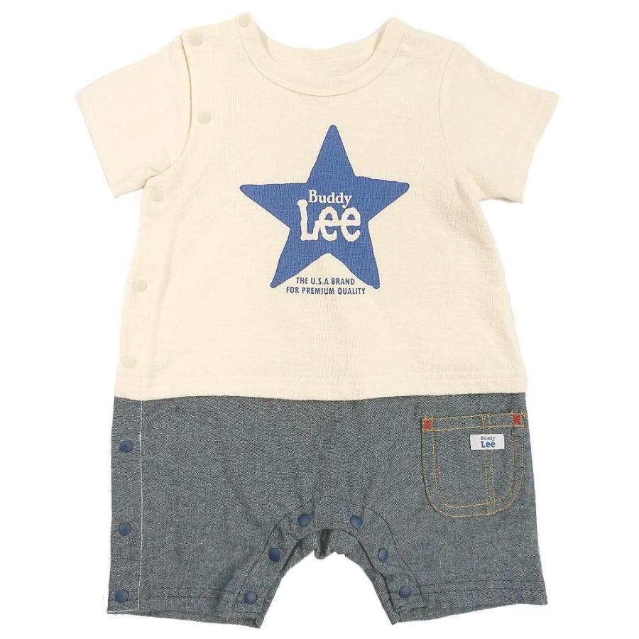 ベビーザらス限定 Buddy Lee 半袖ロンパース 切替 星ロゴ ホワイト 60 70cm トイザらス ベビーザらスヤフー店 通販 Yahoo ショッピング