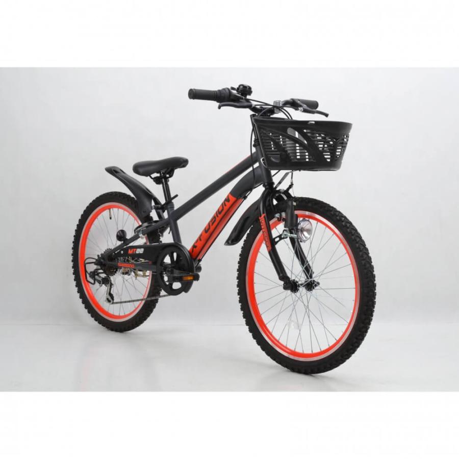 【新品同様 / 希少】 22インチ 身長120〜140cm 子供用自転車 KENT X-フュージョン グレー/オレンジ 男の子 ライト 6段変速機ギア スチールフレーム カゴ 【Q1757947537】(11000円)