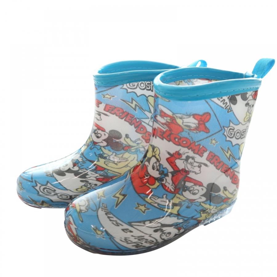 ディズニー ミッキー レインブーツ ブルー 15 0cm 大人も着やすいシンプルファッション