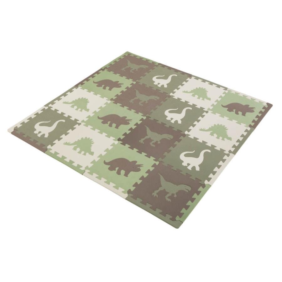 ベビーザらス限定 抗菌恐竜ジョイントプレイマット 16枚組フチ付き カーキグリーン トイザらス ベビーザらスヤフー店 通販 Yahoo ショッピング