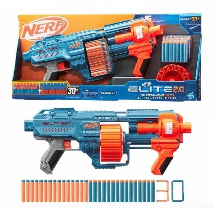 新品未開封　3点セット　ナーフ　エリート　ショックウェーブRD-15 イーグルポ ナーフ エリート 2.0 ショックウェーブ RD-15 手動 エリート