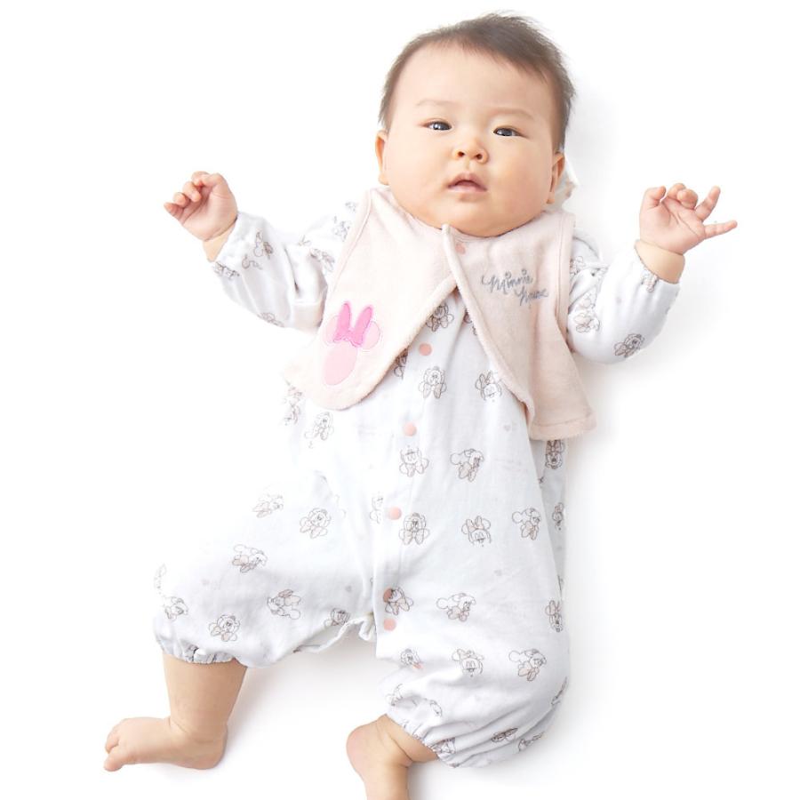 ベビーザらス限定 ディズニー 新生児2wayドレス ベスト付き 売却 ミニー ピンク 50 70cm