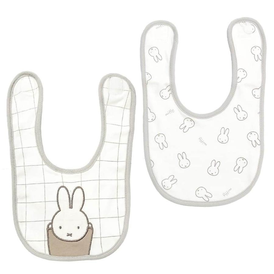 ベビーザらス限定 Miffy ミッフィー スタイ2枚組 チェック ホワイト フリー トイザらス ベビーザらスヤフー店 通販 Yahoo ショッピング