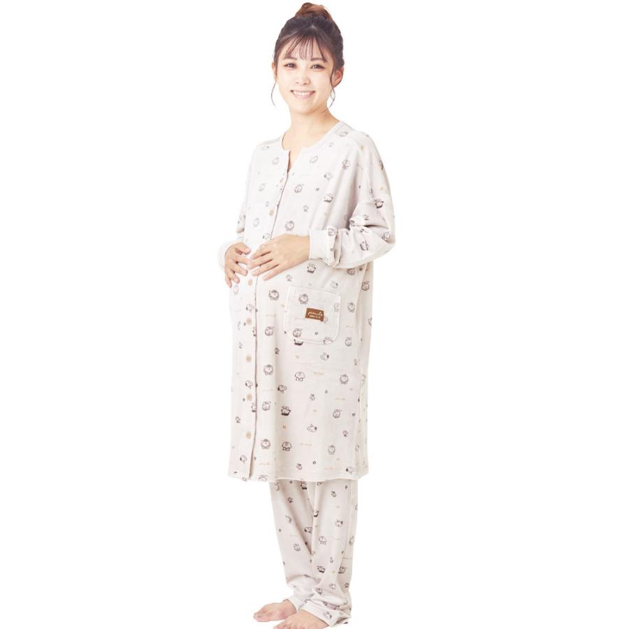 ベビーザらス限定 Snoopy マタニティパジャマ ベロア スヌーピー総柄 ベージュ L トイザらス ベビーザらスヤフー店 通販 Yahoo ショッピング