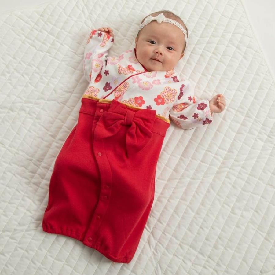 袴ドレスオール スムス 女児(レッド×50-70) ベビーザらス限定