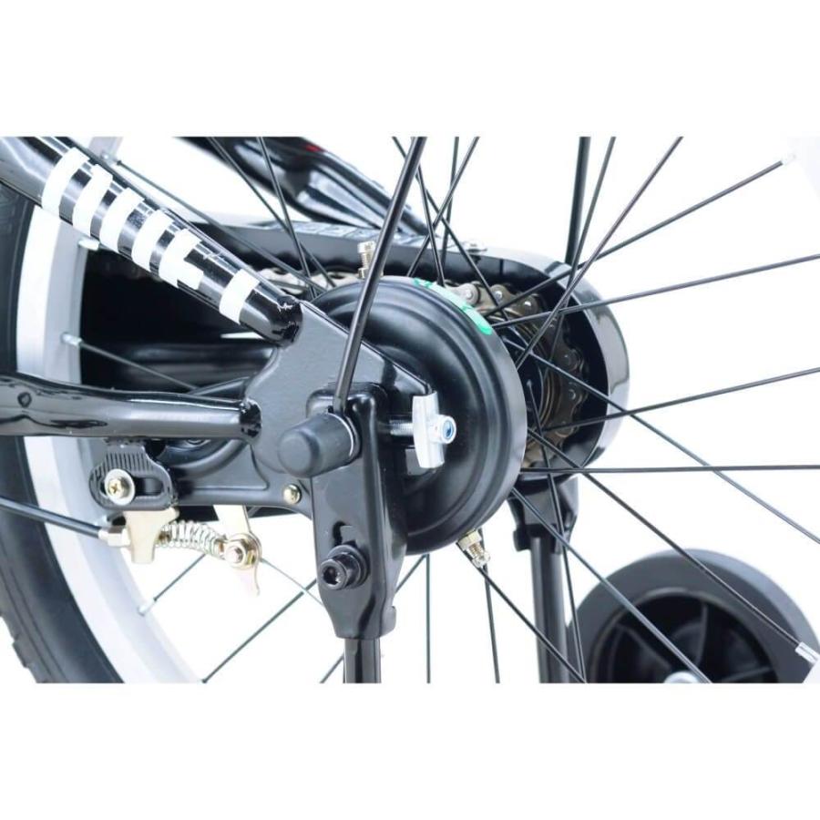 18インチ 身長108〜123cm 子供用自転車 デュエル（ブラック／ホワイト