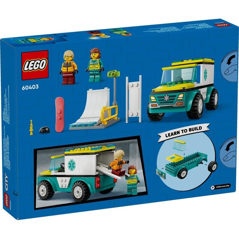 レゴ LEGO シティ 60403 救急車とスノーボーダー｜toysrus-babierus｜03