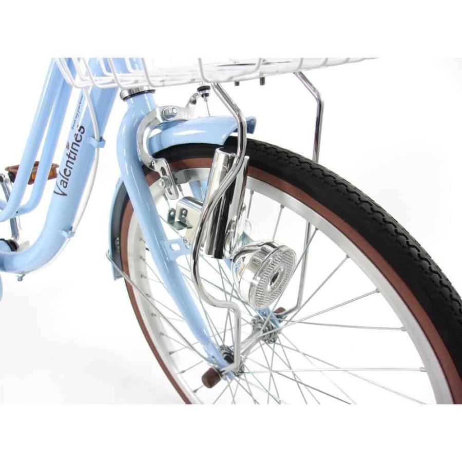 20インチ 身長115〜130cm 子供用自転車 バレンタイン2 サックスブルー