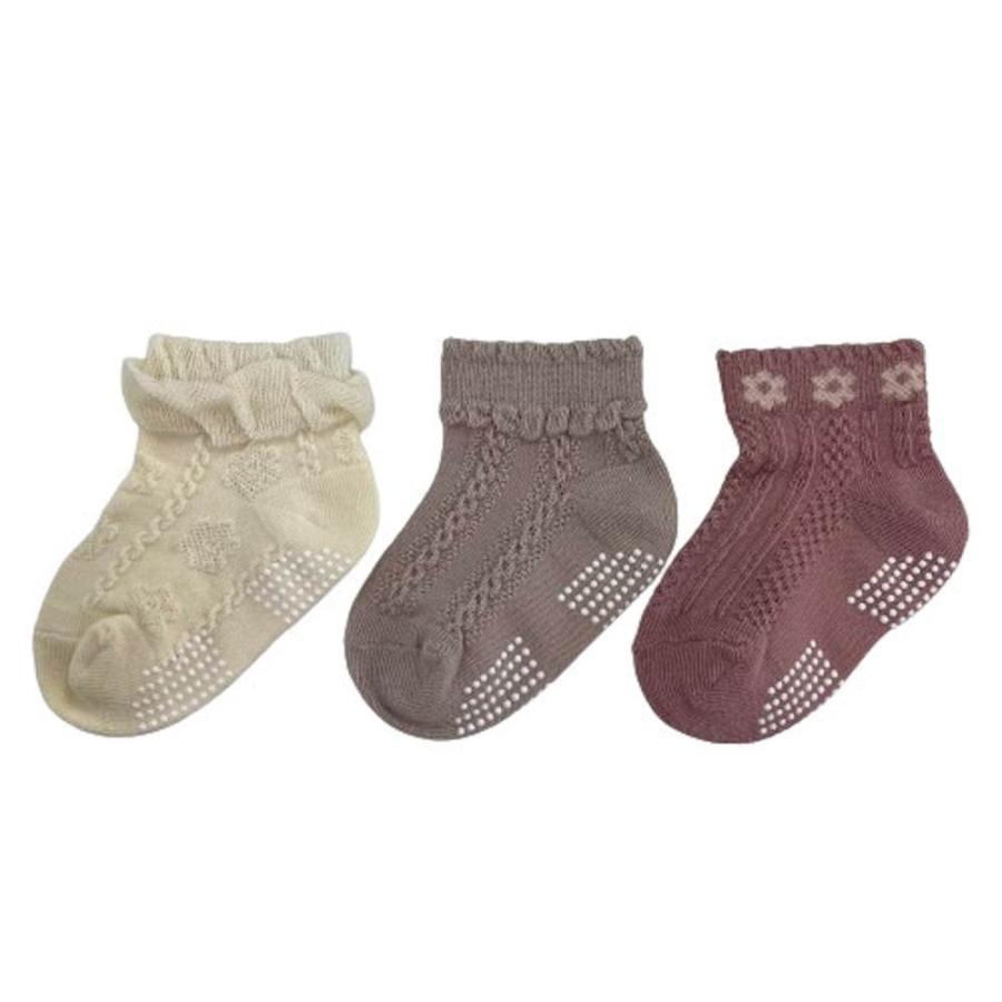 ベビーザらス限定 3Pフロート花柄ショートソックス : 785950300 