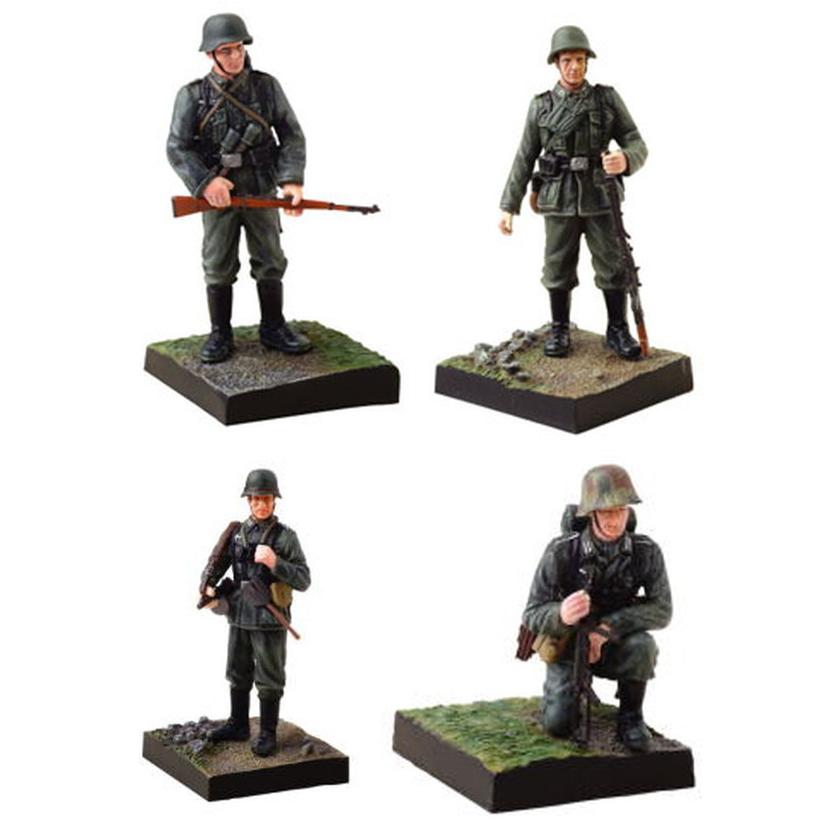 童友社 1/35 コンバットフィギュア Vol.1 野戦服兵士4種/冬季装備兵士4