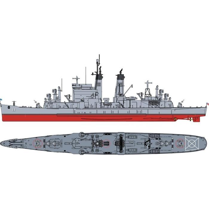 1/700 アメリカ海軍 ミサイル巡洋艦 U.S.S オールバニCG-10 プラモデル