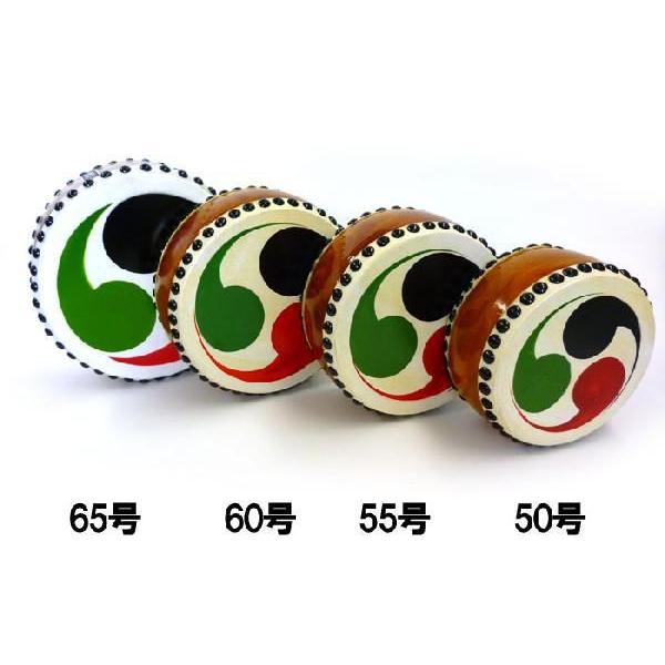 国産手作り本格皮和太鼓 巴 50号 バチ2本付き 日本製 : トイスタジアム
