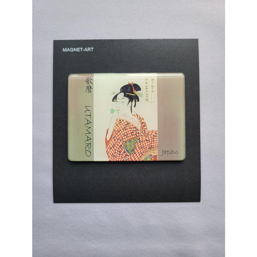 ミニ・浮世絵。8cm程の豆本。【箱付き　27枚の浮世絵　歌麿他】。 ミニ・浮世絵。8cm程の豆本。【箱付き 27枚の浮世絵 歌麿他