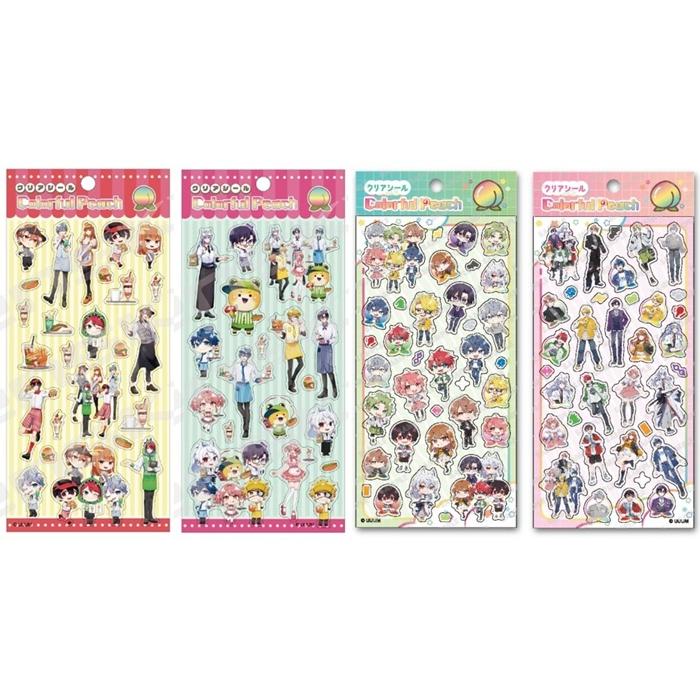 5月再入荷予定 【4種セット】 カラフルピーチ クリアシール ダイナー