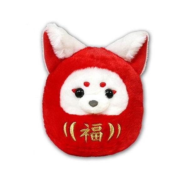 ちょコンとキツネ福だるまST わたあめ ぬいぐるみ 全長約15cm お正月