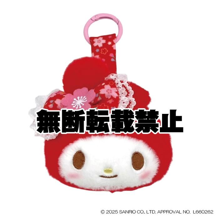 サンリオキャラクターズ フェイスタグMC 桜着物 マイメロディ レッド