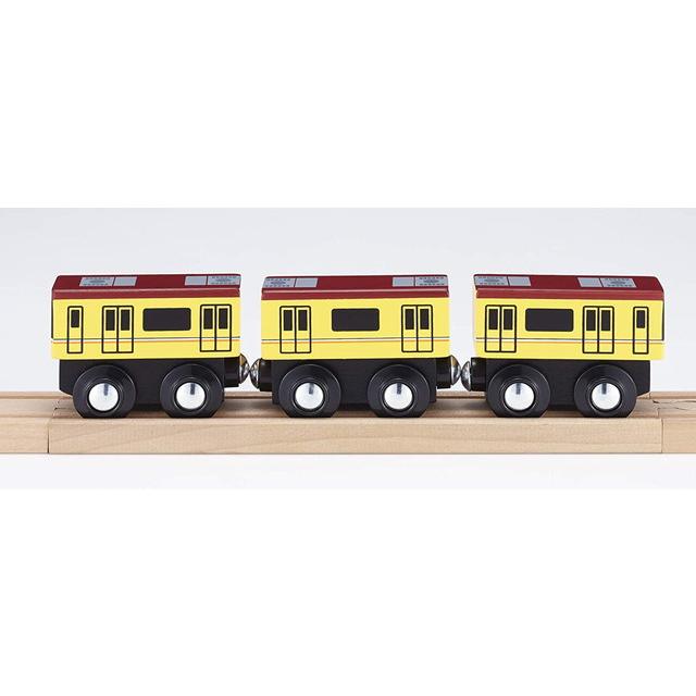moku TRAIN　東京メトロ銀座線１０００系 　3両セット　木製玩具 木製おもちゃ 木製レール｜toystadium-hobby｜03