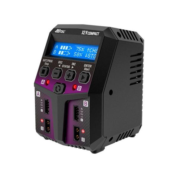 2個セット HiTEC AC Balance Charger X2 バーティカル コンパクト AC充電器 44297