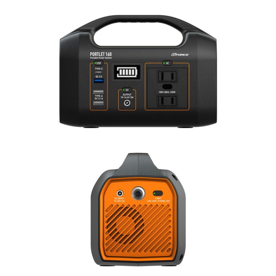ジーフォース PORTLET160 120W ACポータブル電源 G0400 : トイ