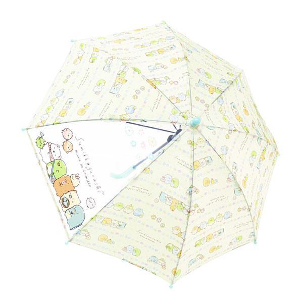 すみっコぐらし 傘 フラワーライン 45cm ジャンプ傘 ワンタッチ 子供用 通学 小学生 長傘 雨傘 70126　ラッピング不可 | 